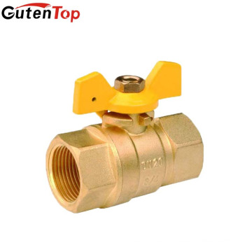 LinBo Guten top Gas MOP 5-20 straight brass Ball valve, FF, "T" aluminum handle from yuhuan